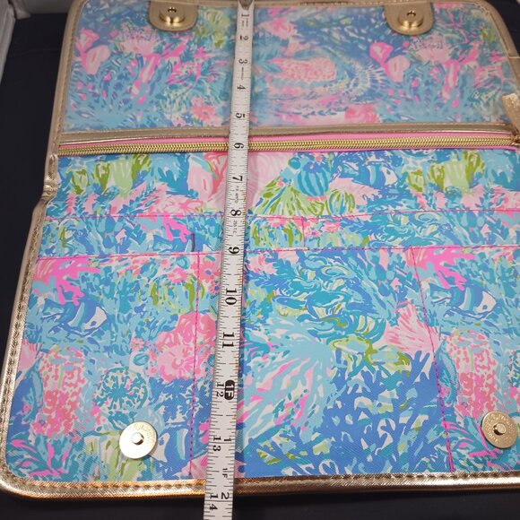 LILLY PULITZER Multi-color Spring Prints Travel Organizer Wallet Slim Design - Picture 9 of 10